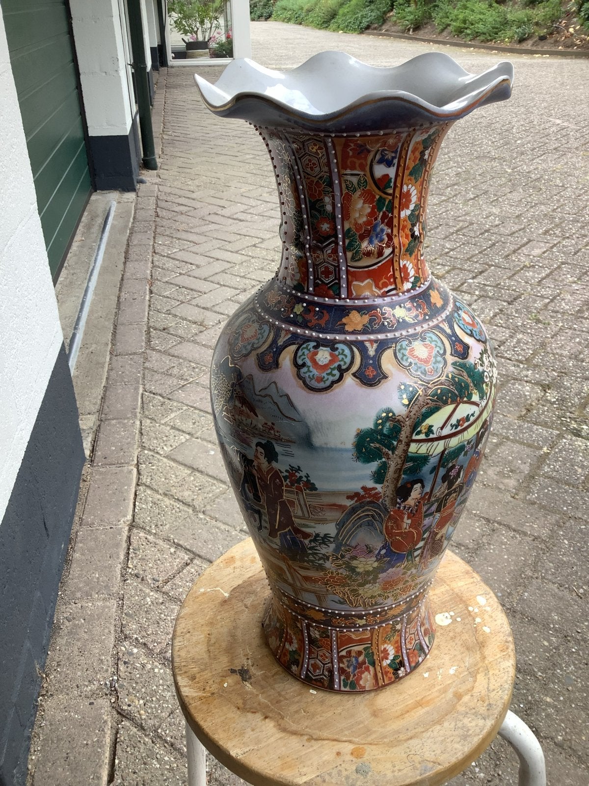 Grote Chinese decoratieve vaas met handgeschilderde scènes, Ophalen of Verzenden
