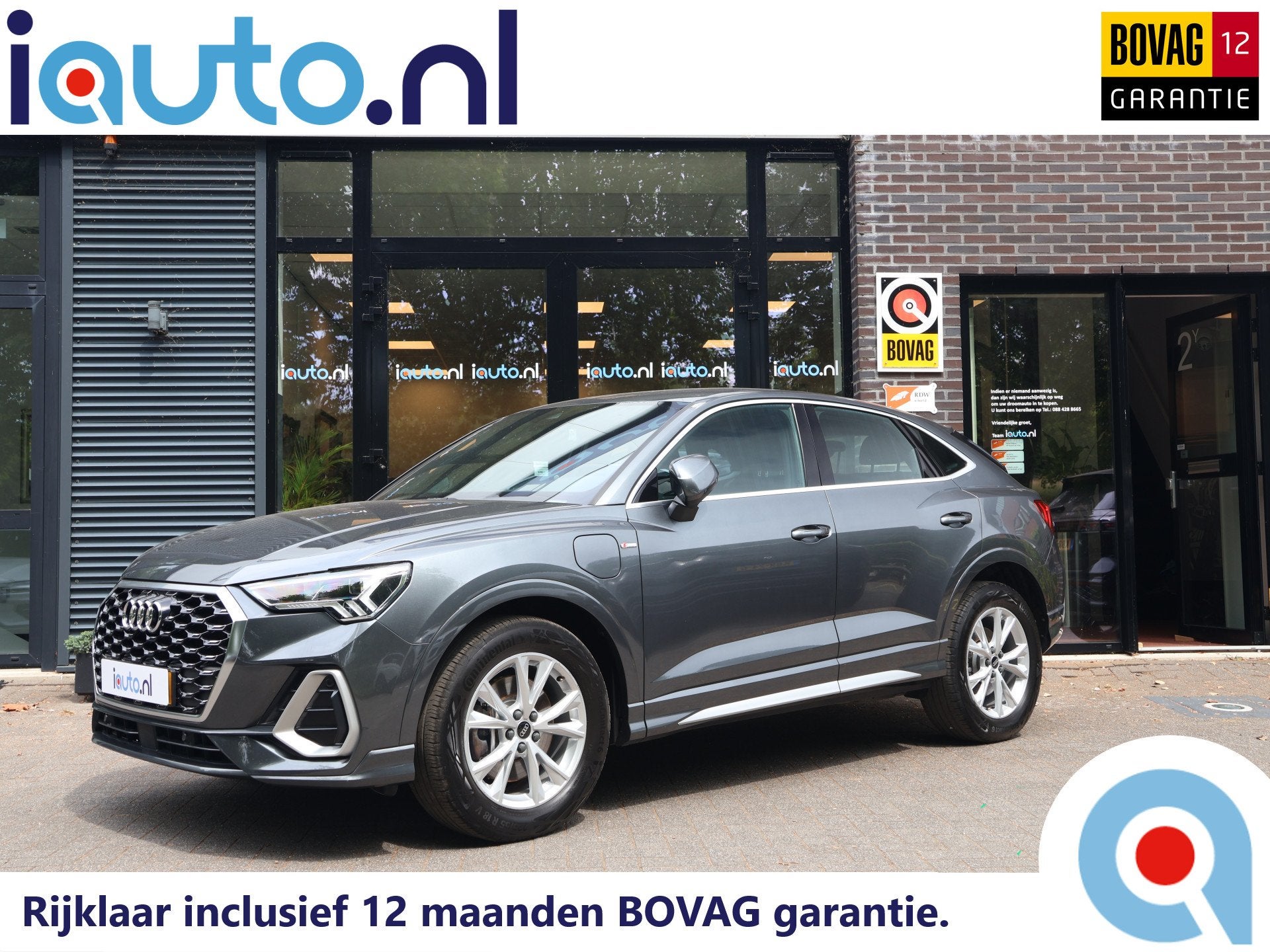 Audi Q3 Sportback 45 TFSI e S-Line LED/MMI Plus/Camera/CarPl, Stof, Gebruikt, Euro 6, Grijs