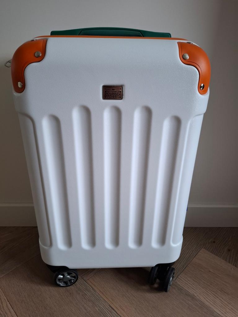 Reistrolley handbagage koffer Postcodeloterij nieuw, Wieltjes, 50 tot 60 cm, Hard kunststof, Nieuw