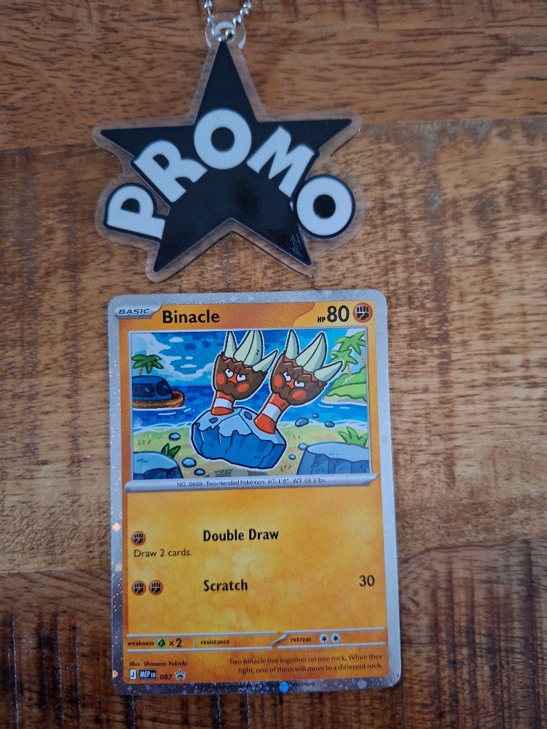 Pokemon Binancle (MEP 087)  promo, Ophalen of Verzenden, Nieuw, Losse kaart, Foil
