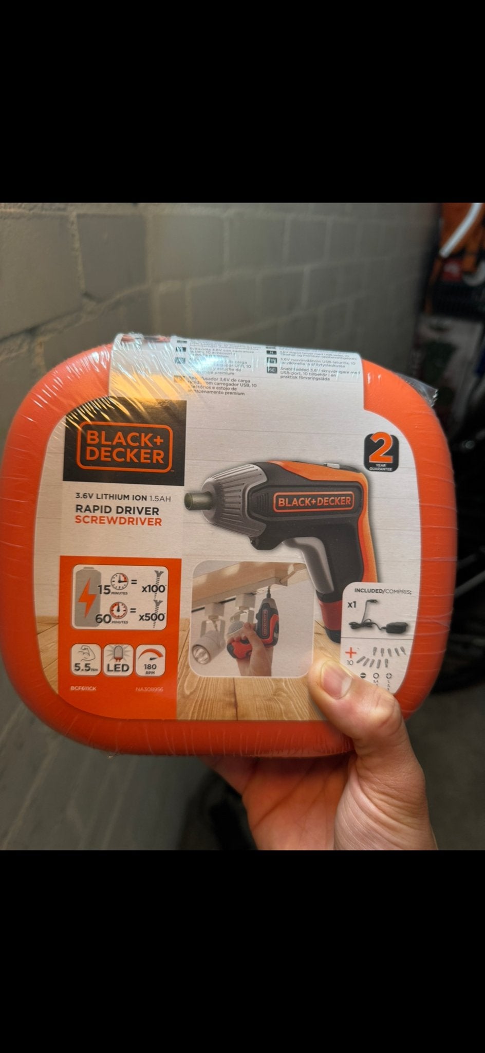 Black+Decker 3.6V Lithium Ion Rapid Driver Schroevendraaier, Variabele snelheid, Verzenden, Nieuw, Boor- en Schroefmachine