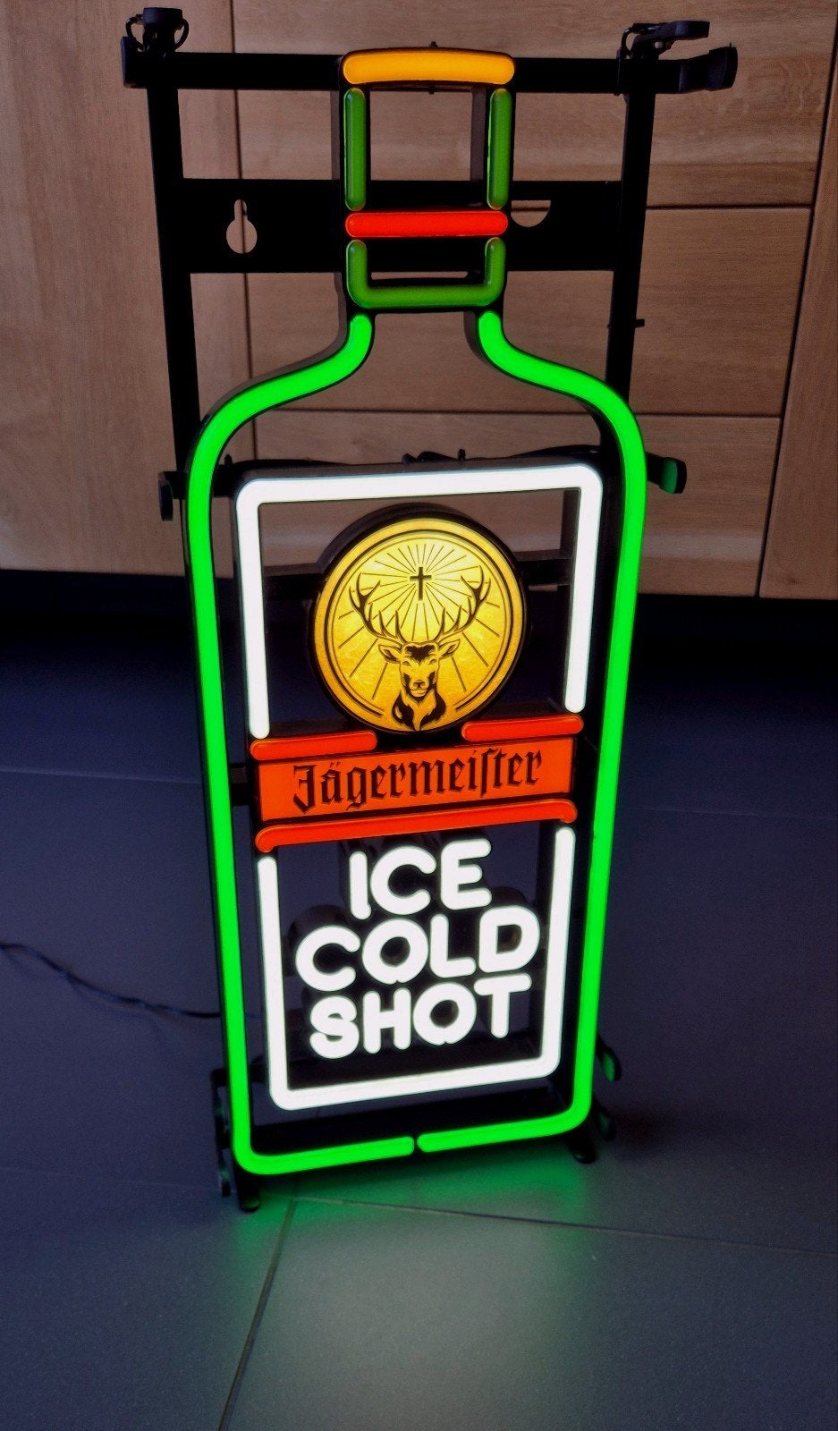 Jagermeister Lichtreclame, Ophalen of Verzenden, Zo goed als nieuw, Lichtbak of (neon) lamp