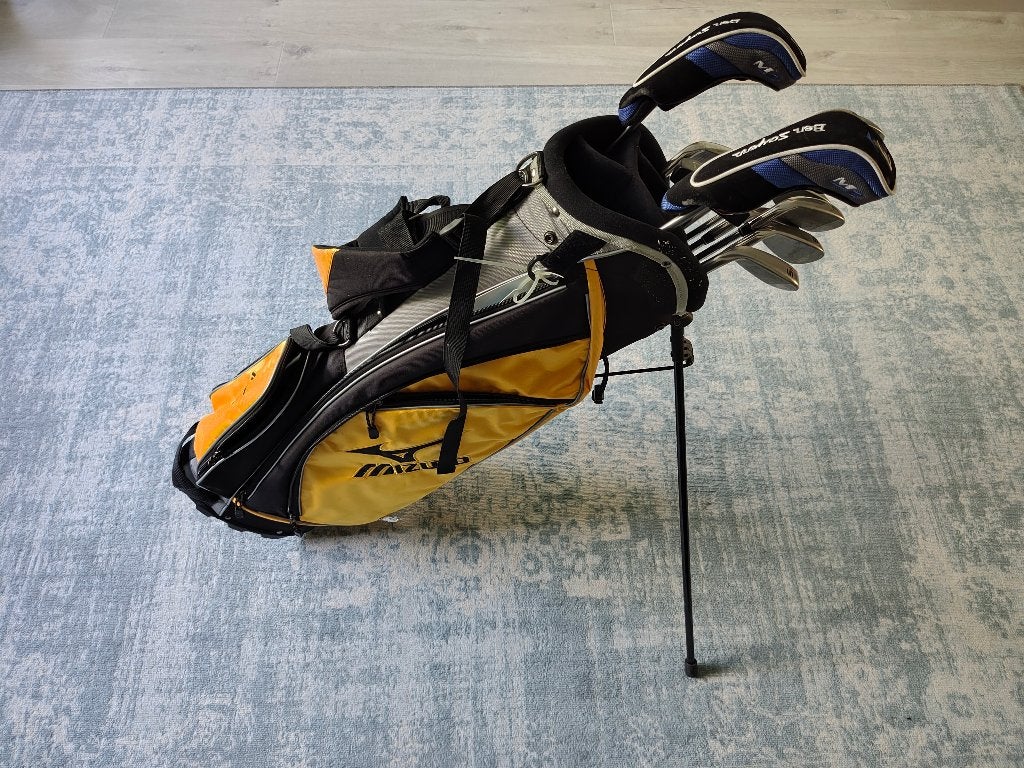 Heren golfset voor beginner (mooie Mizuno-tas), Sport en Fitness, Ophalen, Gebruikt, Set, Overige merken