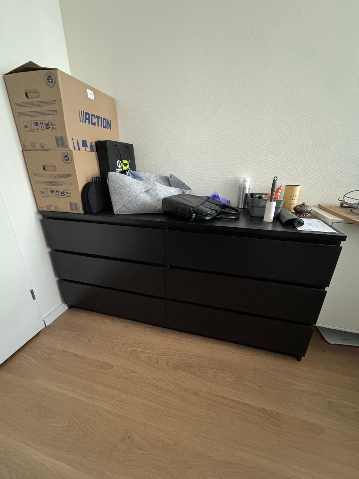 Malm 6 drawers black - great condition, Huis en Inrichting, Ophalen, Zo goed als nieuw, Minder dan 50 cm