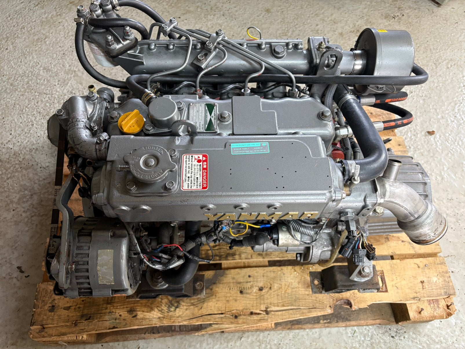 Yanmar scheepsmotor 4JH3 E 55 pk, Watersport en Boten, Buiten- en Binnenboordmotoren, Ophalen, Gebruikt, Diesel, 30 pk of meer