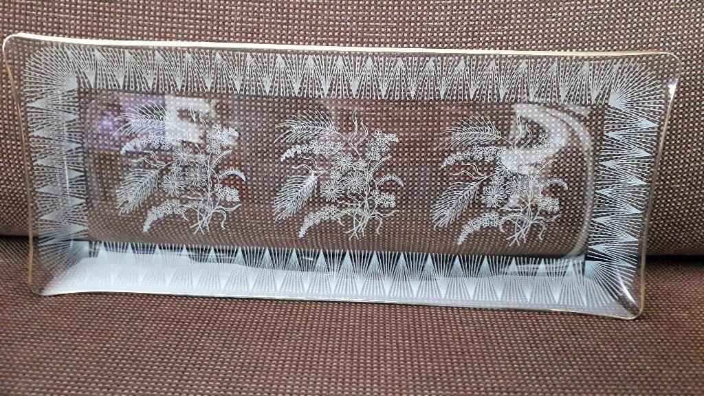 CAKESCHAAL JAREN 60, Antiek en Kunst, Antiek | Glas en Kristal, Ophalen of Verzenden