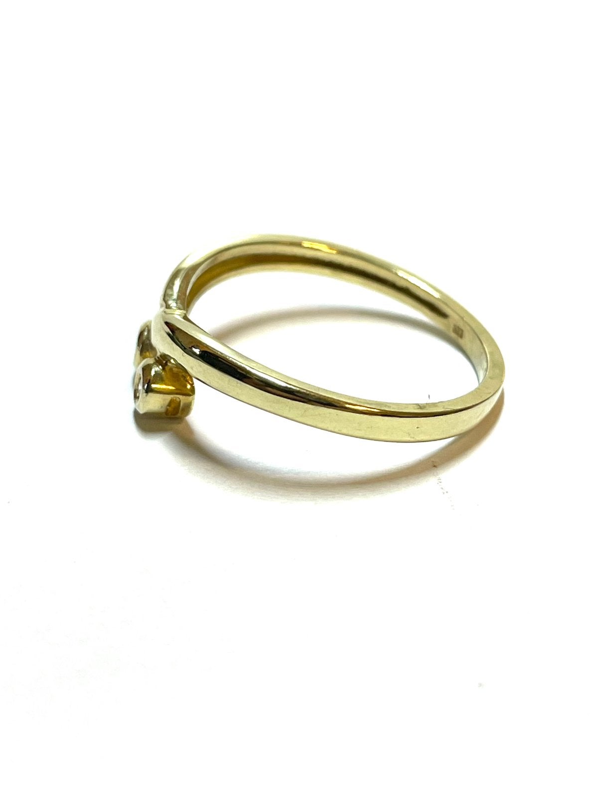 8k gouden ring met diamant, -, -, Ophalen of Verzenden, Zo goed als nieuw
