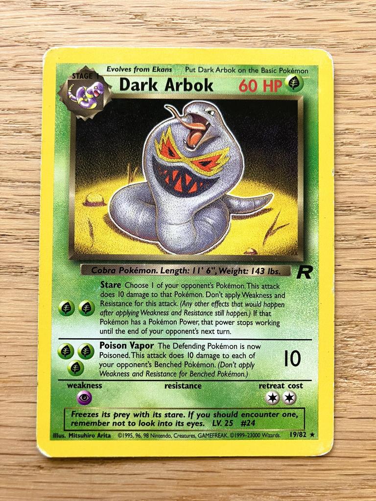 Dark Arbok 19/82 - Team Rocket, Hobby en Vrije tijd, Verzamelkaartspellen | Pokémon, Ophalen of Verzenden, Gebruikt, Losse kaart