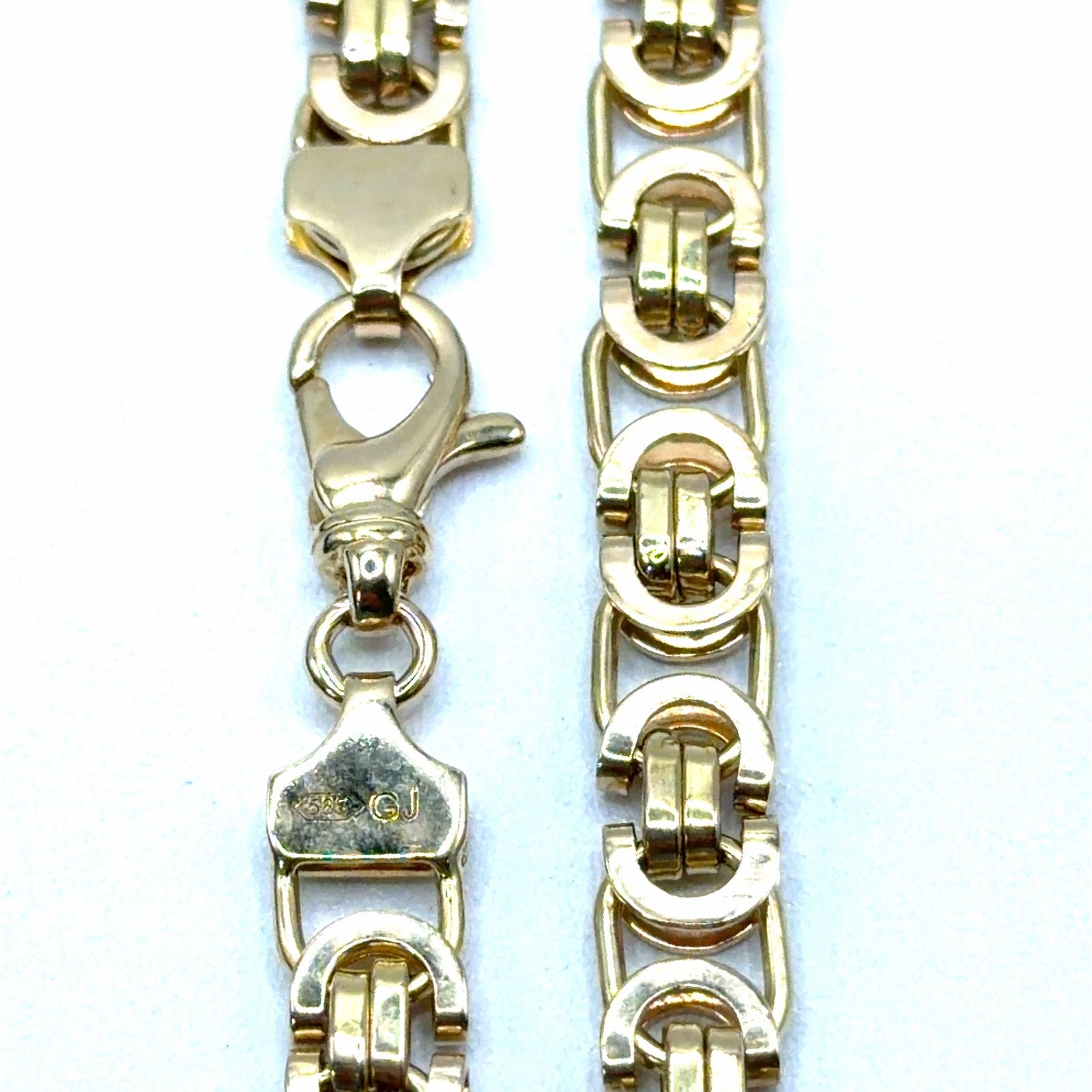 Gouden Koningsketting - Byzantijnse Schakel 14karaat, W, Nieuw, Ophalen of Verzenden, W