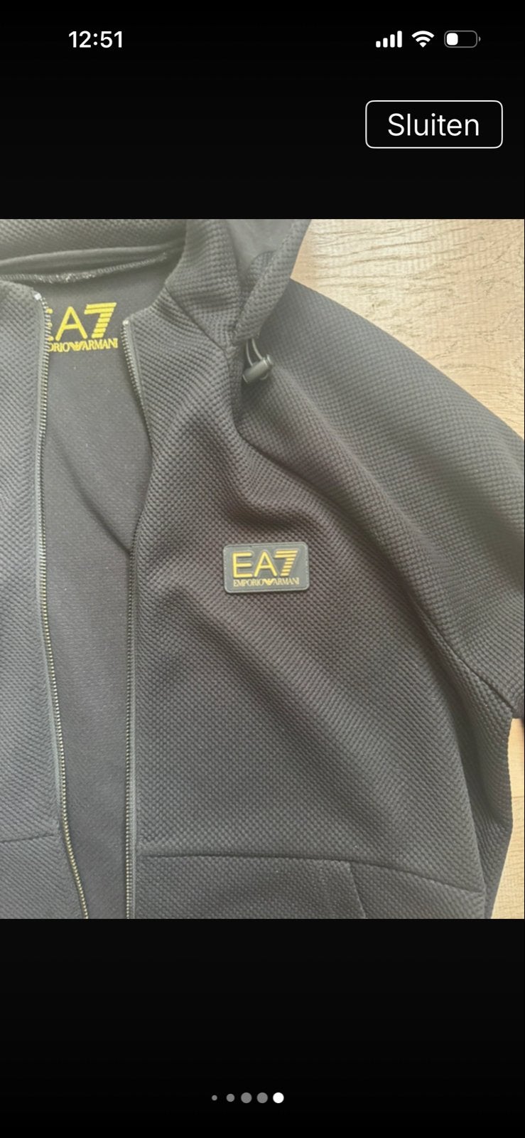 EA7 Emporio Armani Trainingspak Zwart Maat L, Ophalen of Verzenden, Zo goed als nieuw, Maat 52/54 (L), Zwart