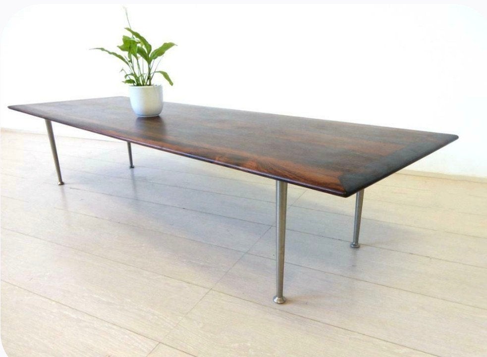 Salontafel mid century design palissander Rosewood, Huis en Inrichting, 50 tot 100 cm, Mis century design, Zo goed als nieuw, Metaal
