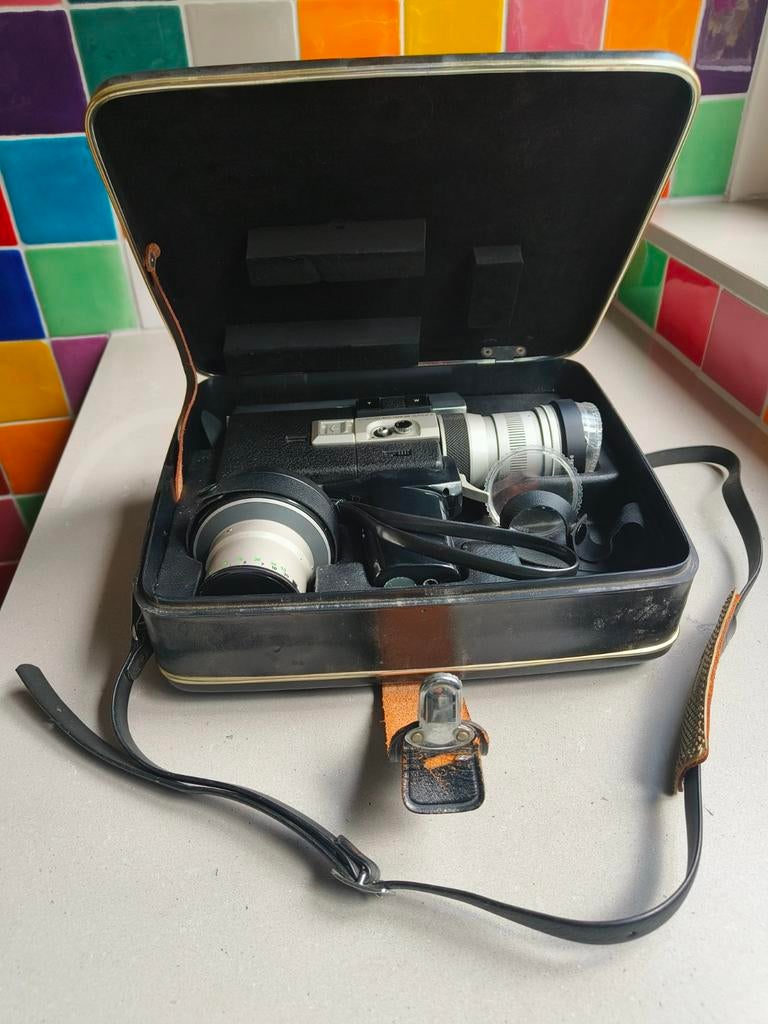 Vintage Canon Auto Zoom 814 Super 8 Camera met Koffer, Audio, Tv en Foto, Videocamera's Analoog, Ophalen of Verzenden, 8mm, Camera