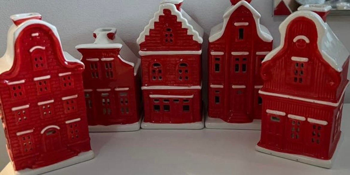 5 Hollandse huisjes, Ophalen of Verzenden, Zo goed als nieuw