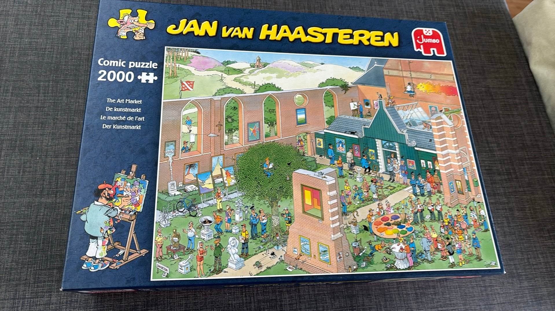 PUZZEL JAN VAN HAASTEREN de kunstmarkt 2000 stukjes, Ophalen of Verzenden, 500 t/m 1500 stukjes, Zo goed als nieuw