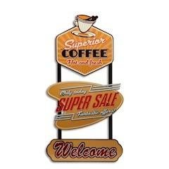 Coffee koffie diner en tekst reclame decoratie bord borden, Baak, Nieuw, Ophalen of Verzenden, Bm