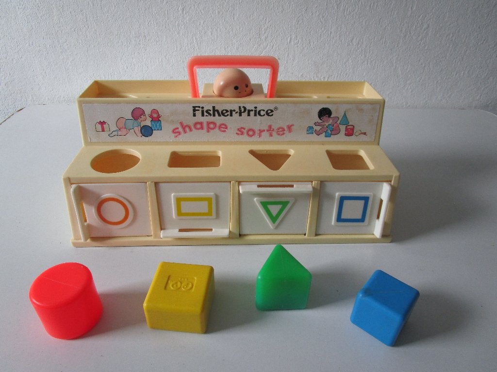 Fisher-Price sorteerspel. Vintage, Ophalen of Verzenden, Gebruikt, Speelset
