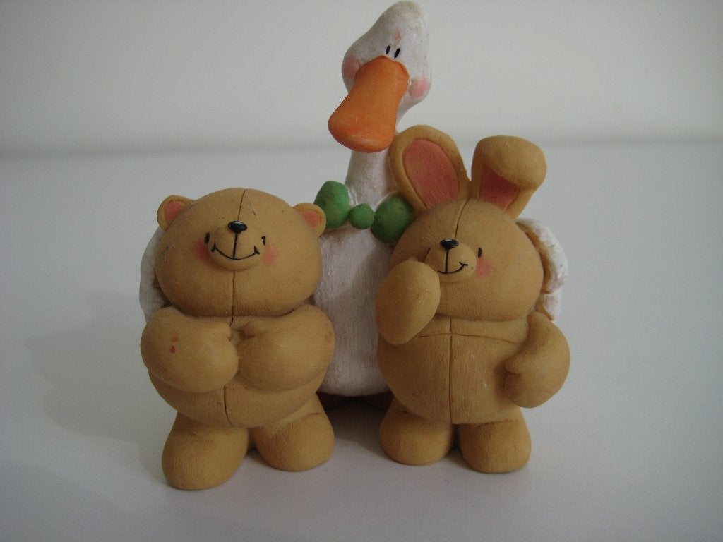 Forever Friends beeldje beer, gans en konijn, Ophalen of Verzenden, Zo goed als nieuw, Beeldje, Forever Friends
