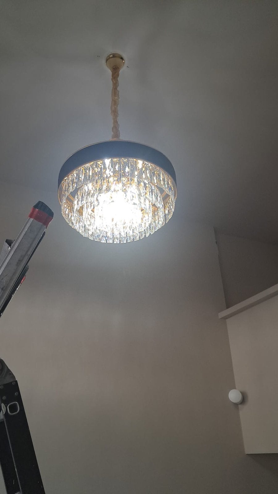 NIEUW! Luxe Kristallen Kroonluchter - Modern Design, Huis en Inrichting, Lampen | Hanglampen, Ophalen, Nieuw, Glas, E14 (klein)
