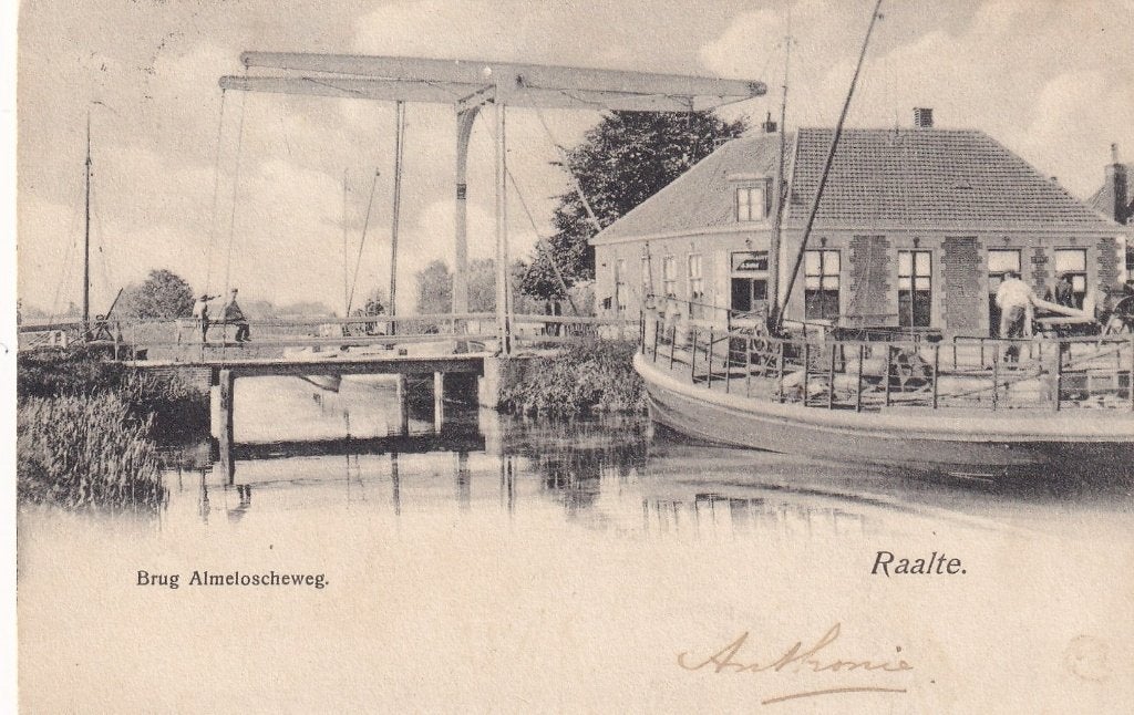 Raalte, Brug, 1907., Verzamelen, Verzenden, Voor 1920, Gelopen, Overijssel