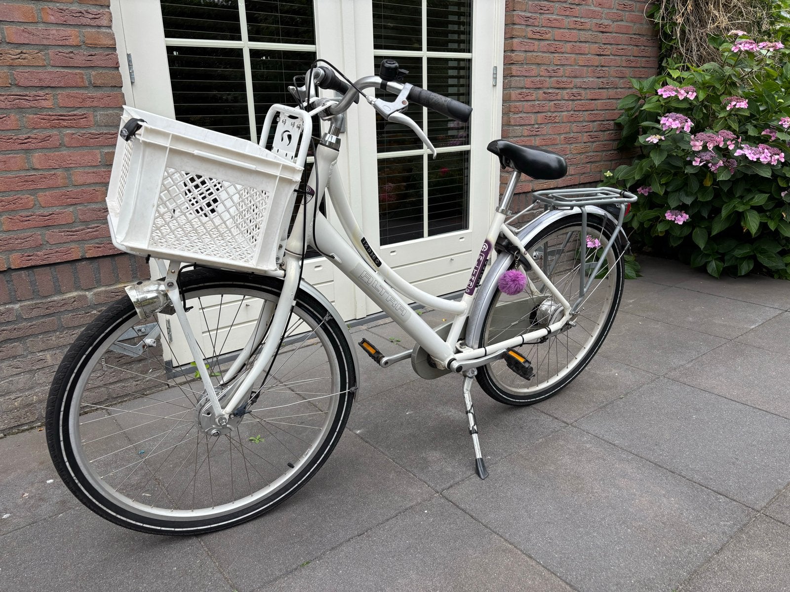 Batavus damesfiets met mandje en lage instap, Ophalen, Velgrem, Batavus, 50 tot 53 cm
