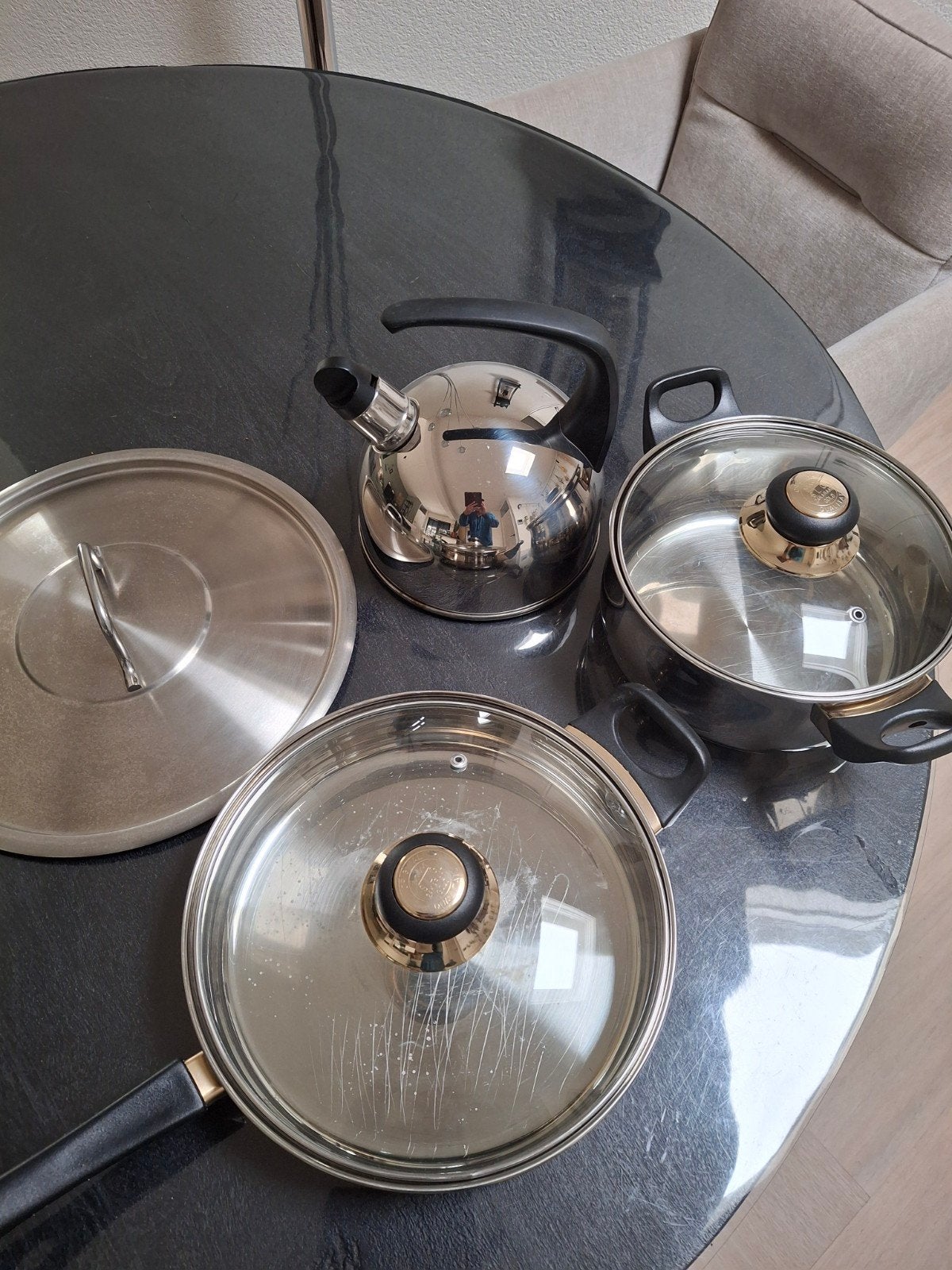Pannen te koop!, Huis en Inrichting, Keuken | Potten en Pannen, Ophalen of Verzenden, Zo goed als nieuw, Pannenset