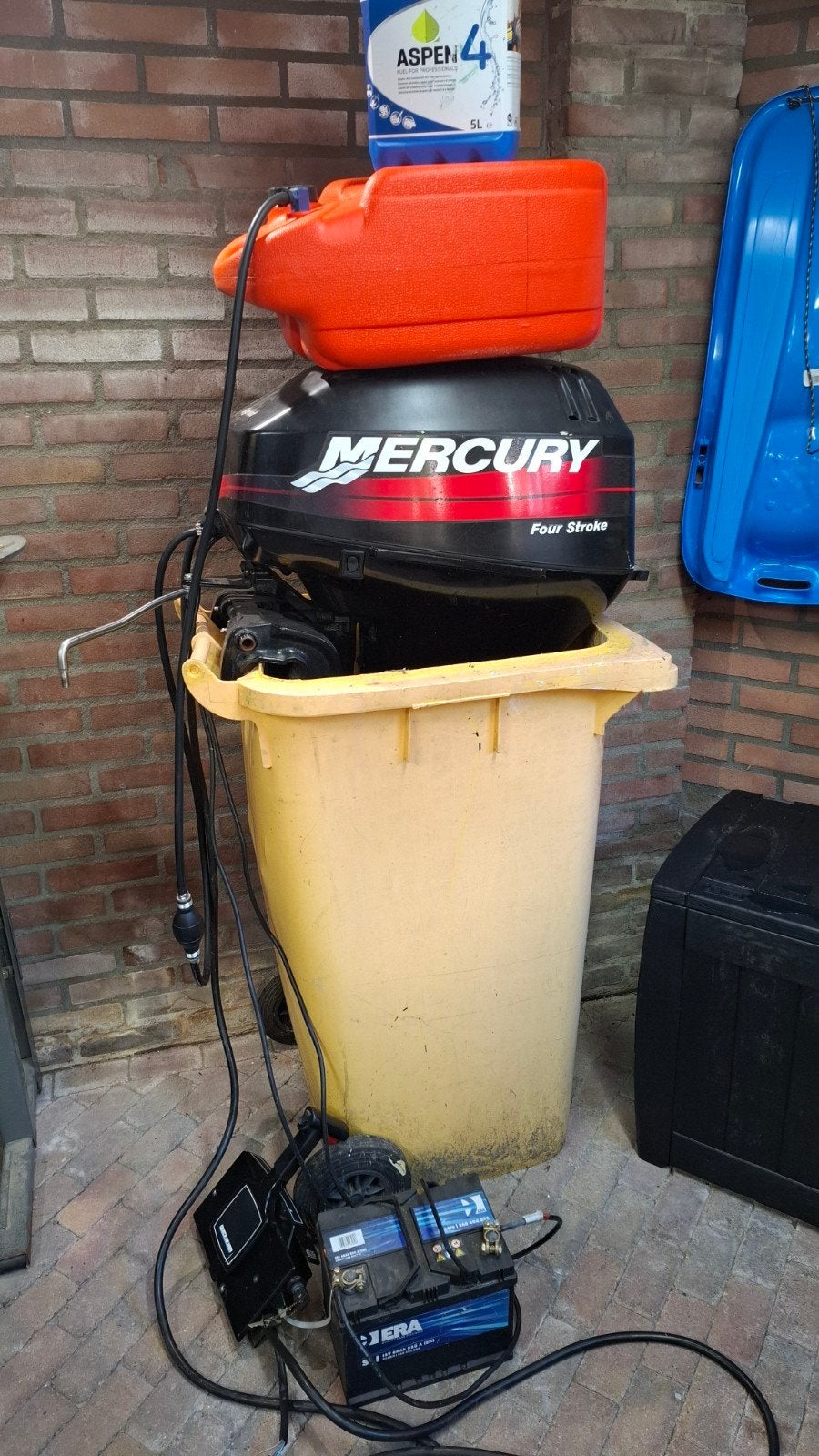 Mercury Bigfoot 25pk werkmotor incl.elek.start,trim. Langst., Watersport en Boten, Ophalen, 10 tot 30 pk, Gebruikt, Viertaktmotor