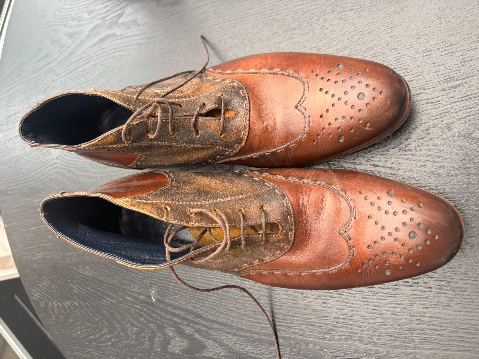 Giorgio italiaanse leren schoenen maat 46, Ophalen, Zo goed als nieuw, Bruin