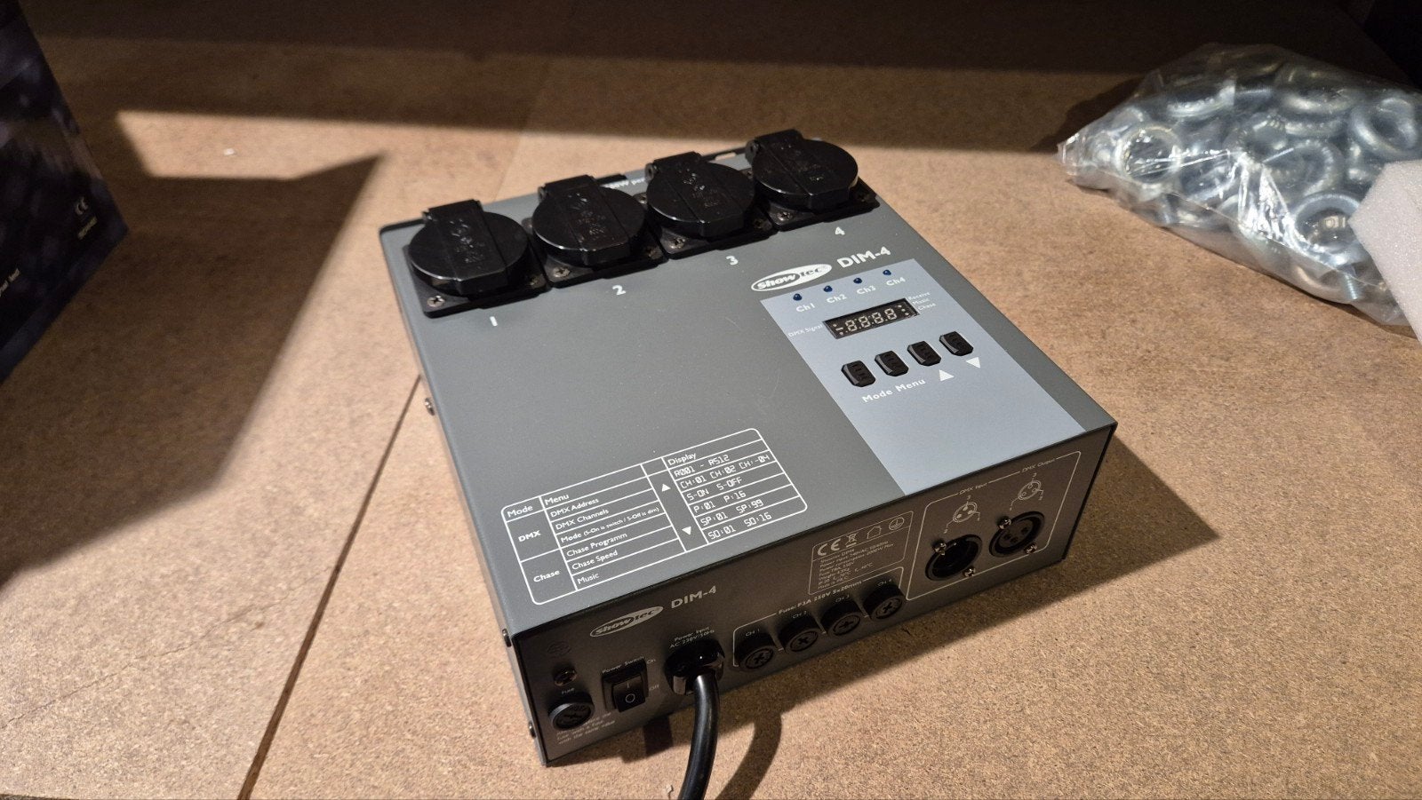 Showtec DIM-4 DMX Dimmer Pack - 4-kanaals, Ophalen of Verzenden, Nieuw