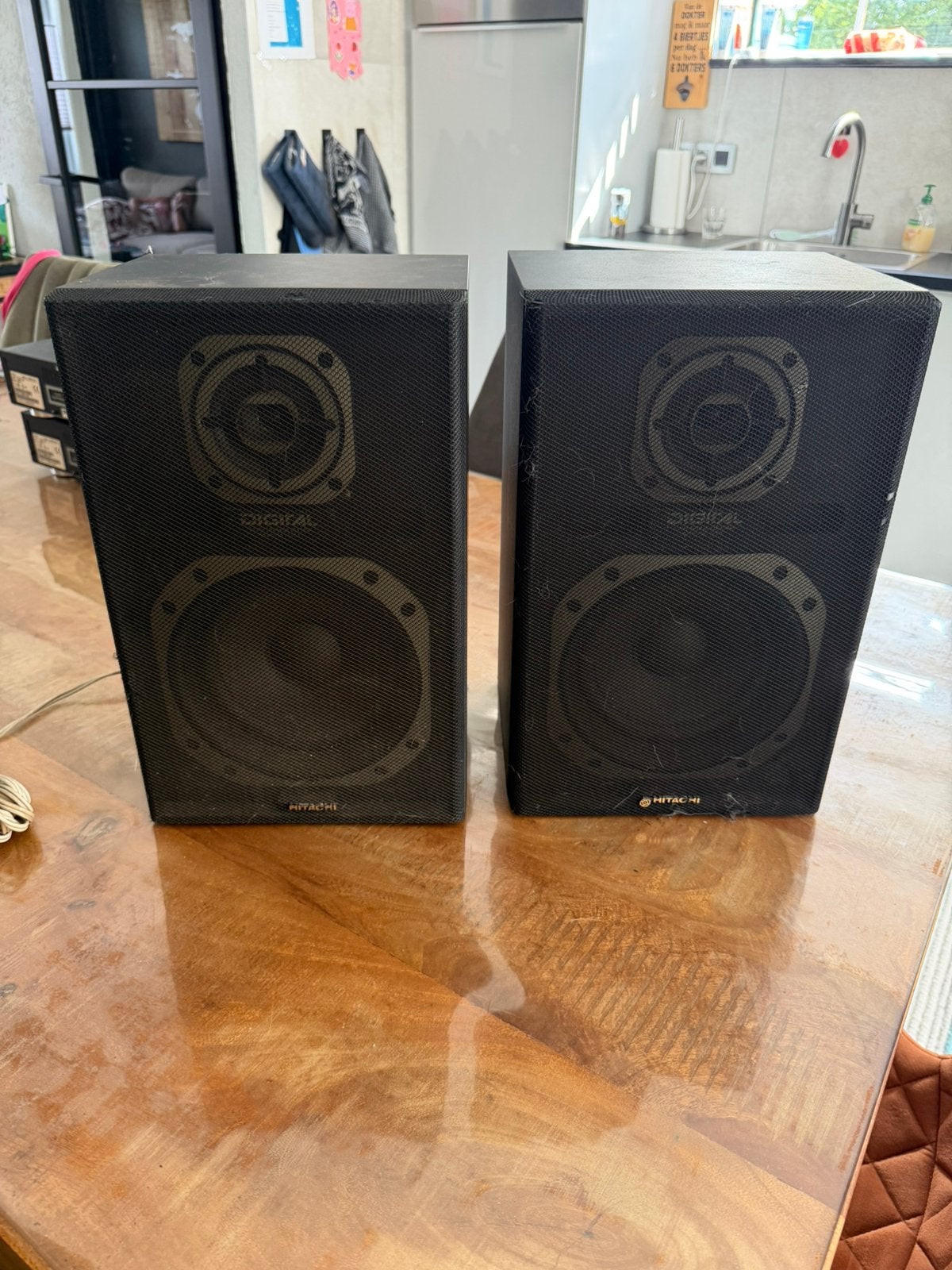 Hitachi HS-E 03 stereo luidsprekers 2 stuks, Ophalen of Verzenden, Zo goed als nieuw, Overige merken