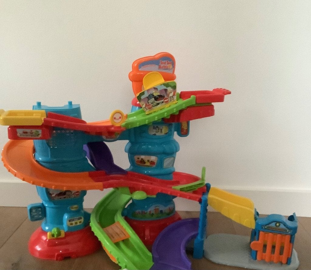 Toet toet Politietoren  Vtech  en bouwplaats, Ophalen of Verzenden, Zo goed als nieuw, 2 tot 4 jaar