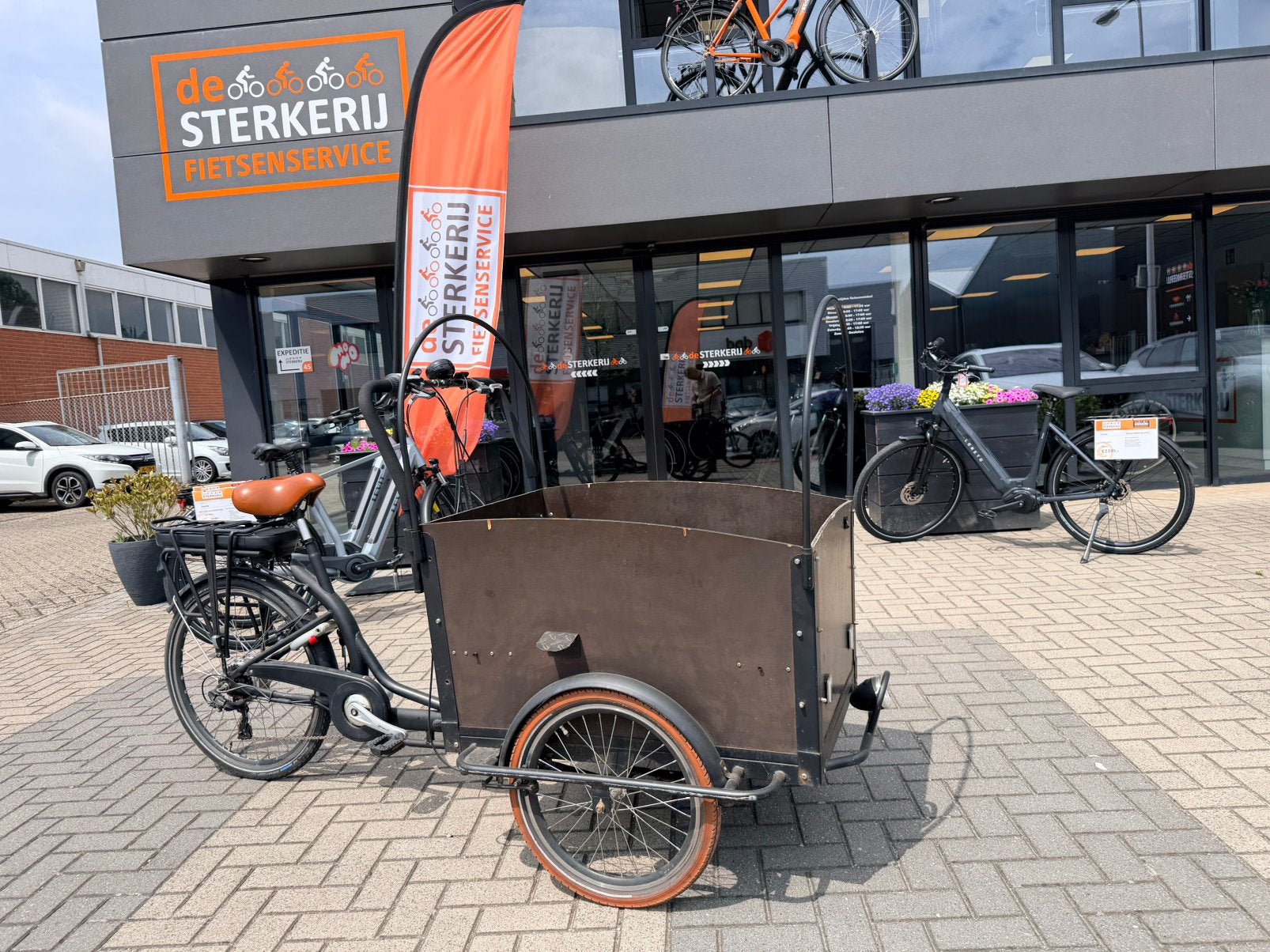 Vogue Bakfiets . Incl nieuwe accu en lader, Gebruikt, Elektrisch, Bogue, Schijfrem