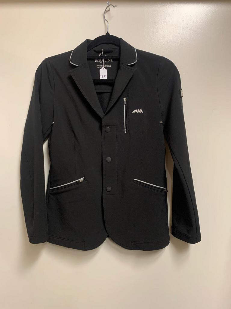 Equiline wedstrijdjasje 12/13 jaar 164 zwart zgan, Dieren en Toebehoren, Paardrijkleding, Ophalen of Verzenden, Zo goed als nieuw