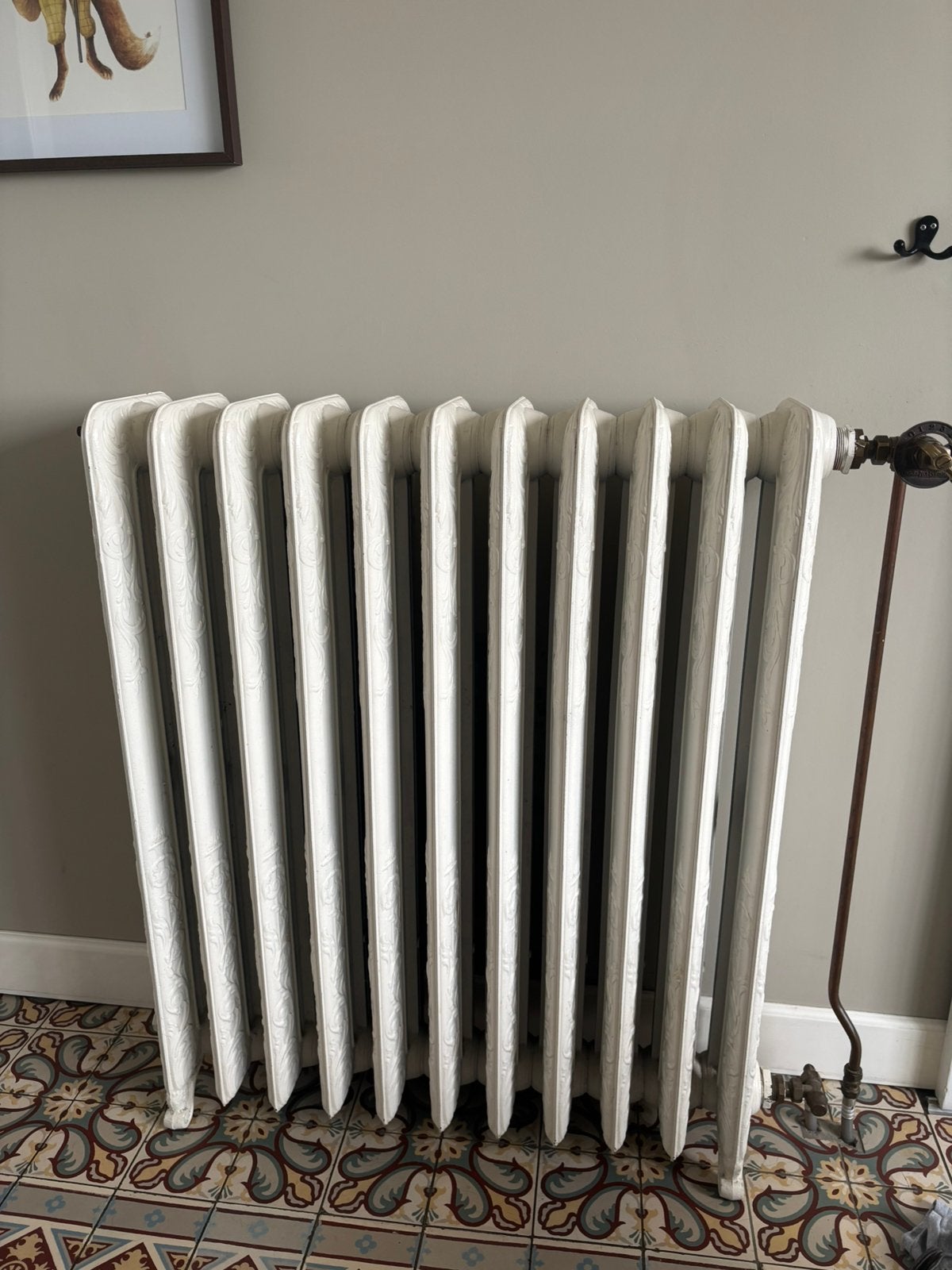Mooie ouderwetse gietijzeren radiator, Ophalen, Zo goed als nieuw, Radiator, 30 tot 80 cm