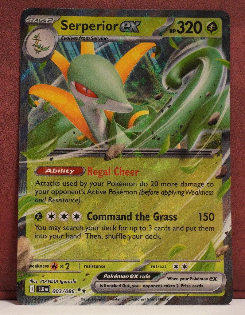 Serperior EX 003-086 Black Bolt Pokèmon Kaart, Verzenden, Nieuw, Losse kaart