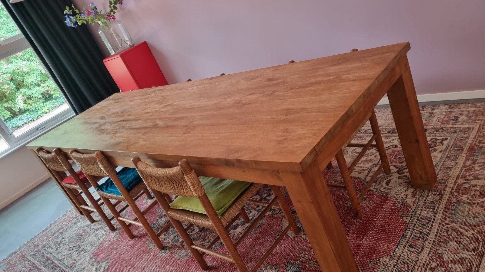 eet tafel, teak 3 meter., Ophalen, Teakhout, 200 cm of meer, 50 tot 100 cm