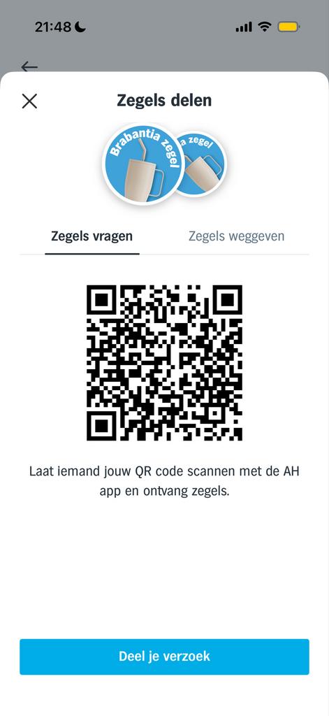 Gezocht AH Brabantia zegels, Albert Heijn, Ophalen