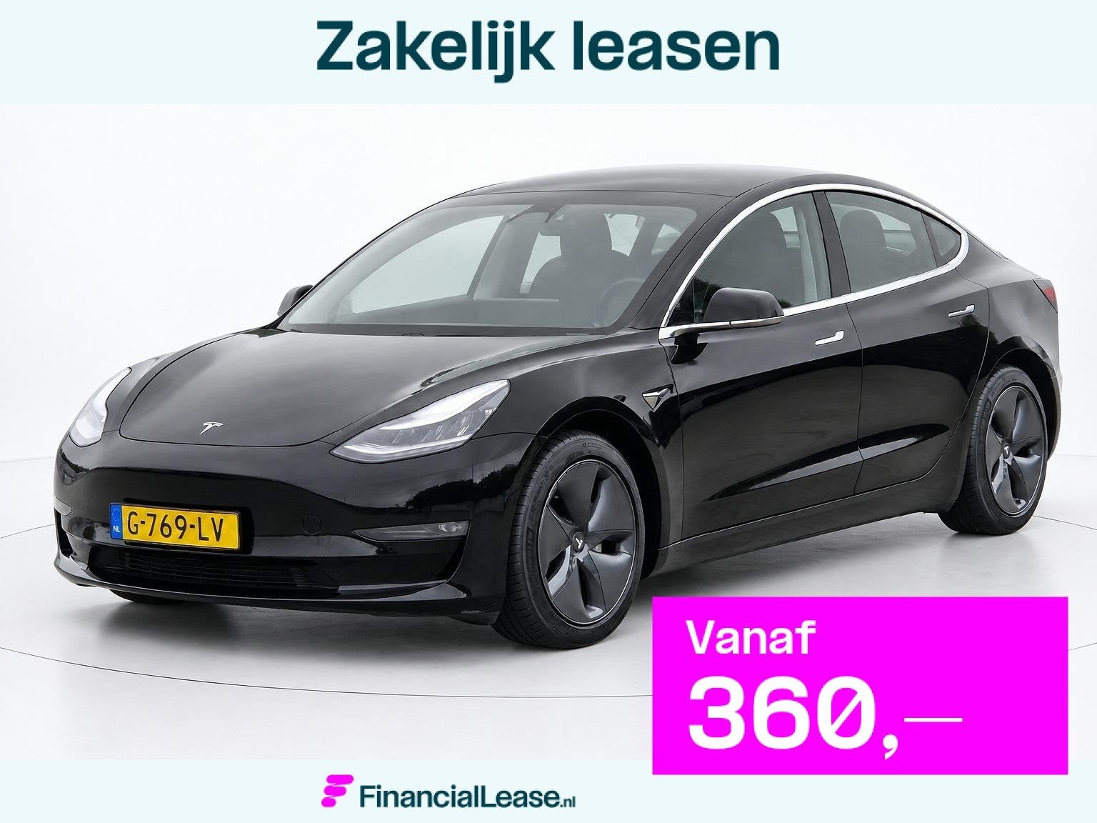 Tesla Model 3 Long Range AWD 75 kWh SOH 87,4%, Automaat, Stof, Zwart, Origineel Nederlands