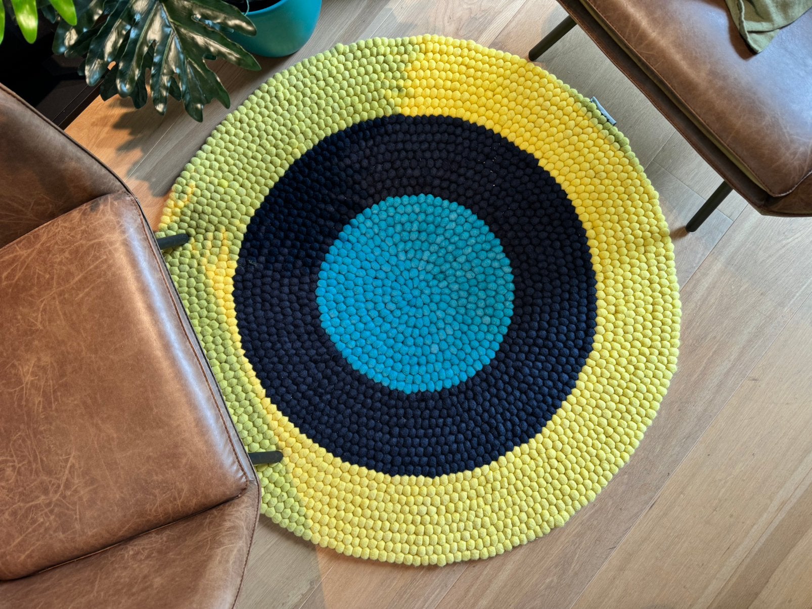Sukhi vloerkleed rond, diameter 120 cm, Ophalen, Gebruikt, Plafond of Vloer