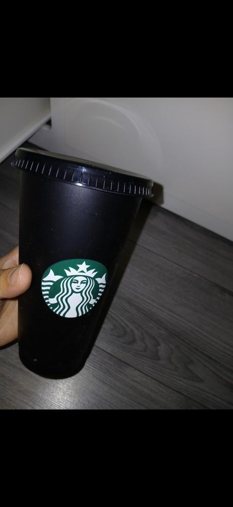 Nieuwe Starbucks beker met rietje - GEEN VERZENDING, Ophalen, Kunststof, Nieuw, Zwart