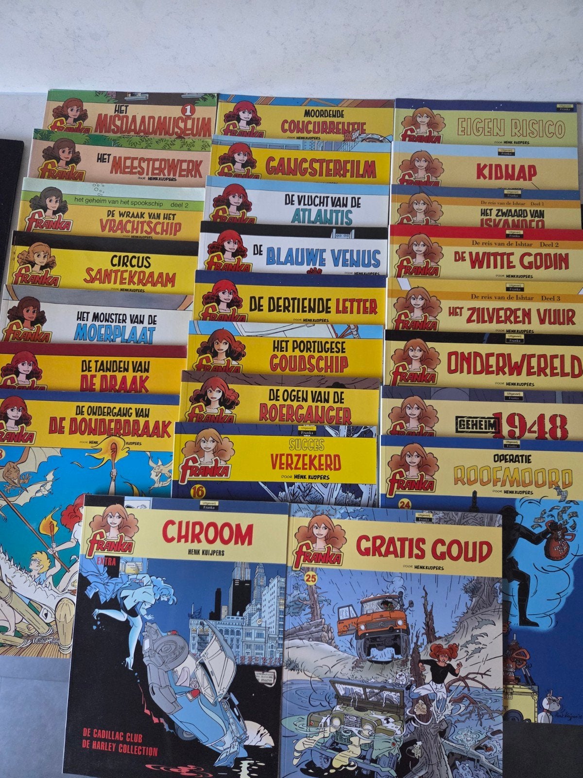 Franka - Complete serie 1 tm 25 + Chroom - 1e druk, Complete serie of reeks, Ophalen of Verzenden, Gelezen