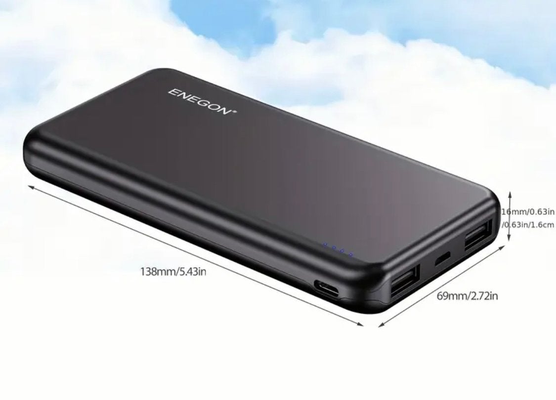 Nieuw ENEGON 10000mAh Powerbank met USB-C, Ophalen of Verzenden, Nieuw
