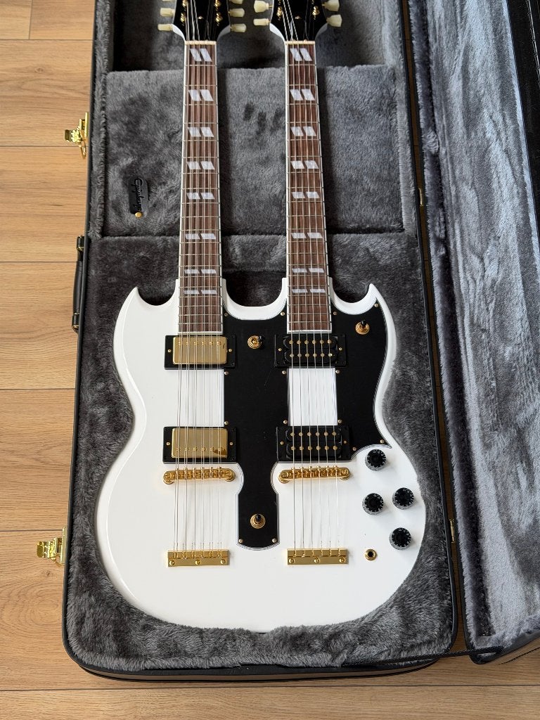 Epiphone Gibson EDS-1275 Doubleneck, Alpine White, Muziek en Instrumenten, Ophalen of Verzenden, Zo goed als nieuw, Elektrische gitaar