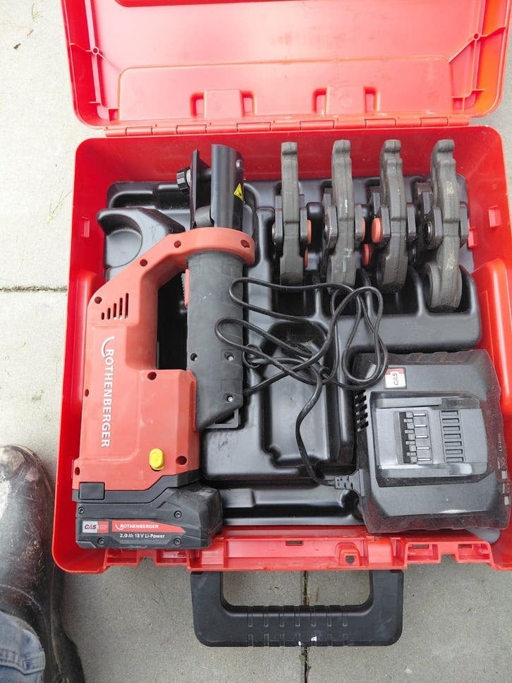 Rothenberger Perstang Set met Koffers en Accu, Ophalen of Verzenden, Gebruikt