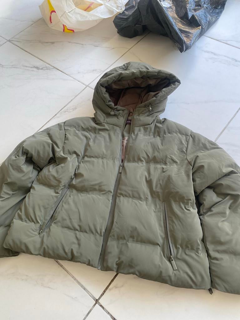 Zara Puffer Jas - Groen - Maat M, Ophalen of Verzenden, Zo goed als nieuw, Maat 38/40 (M), Groen