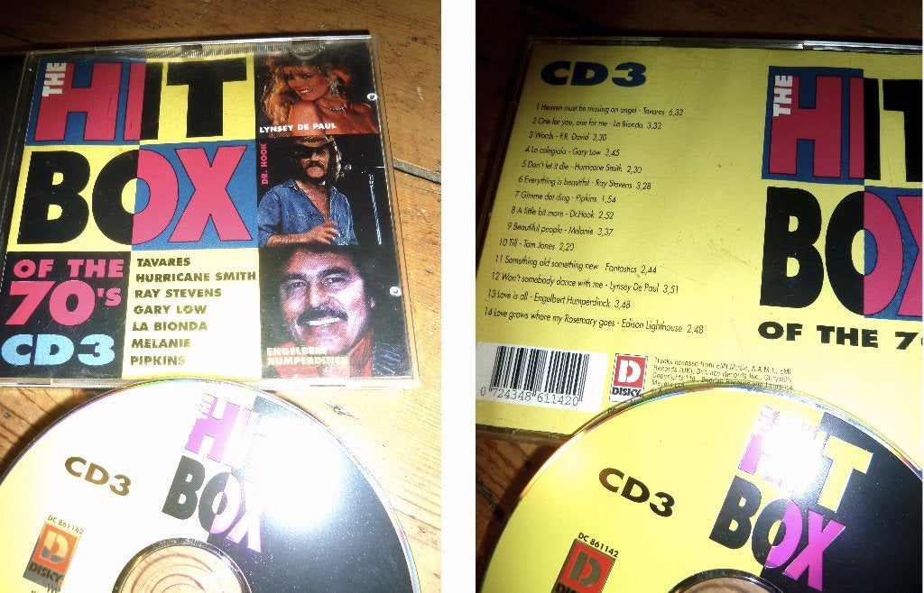 cd CD HITBOX of the 70s CD3 1995 Disky, Ophalen of Verzenden