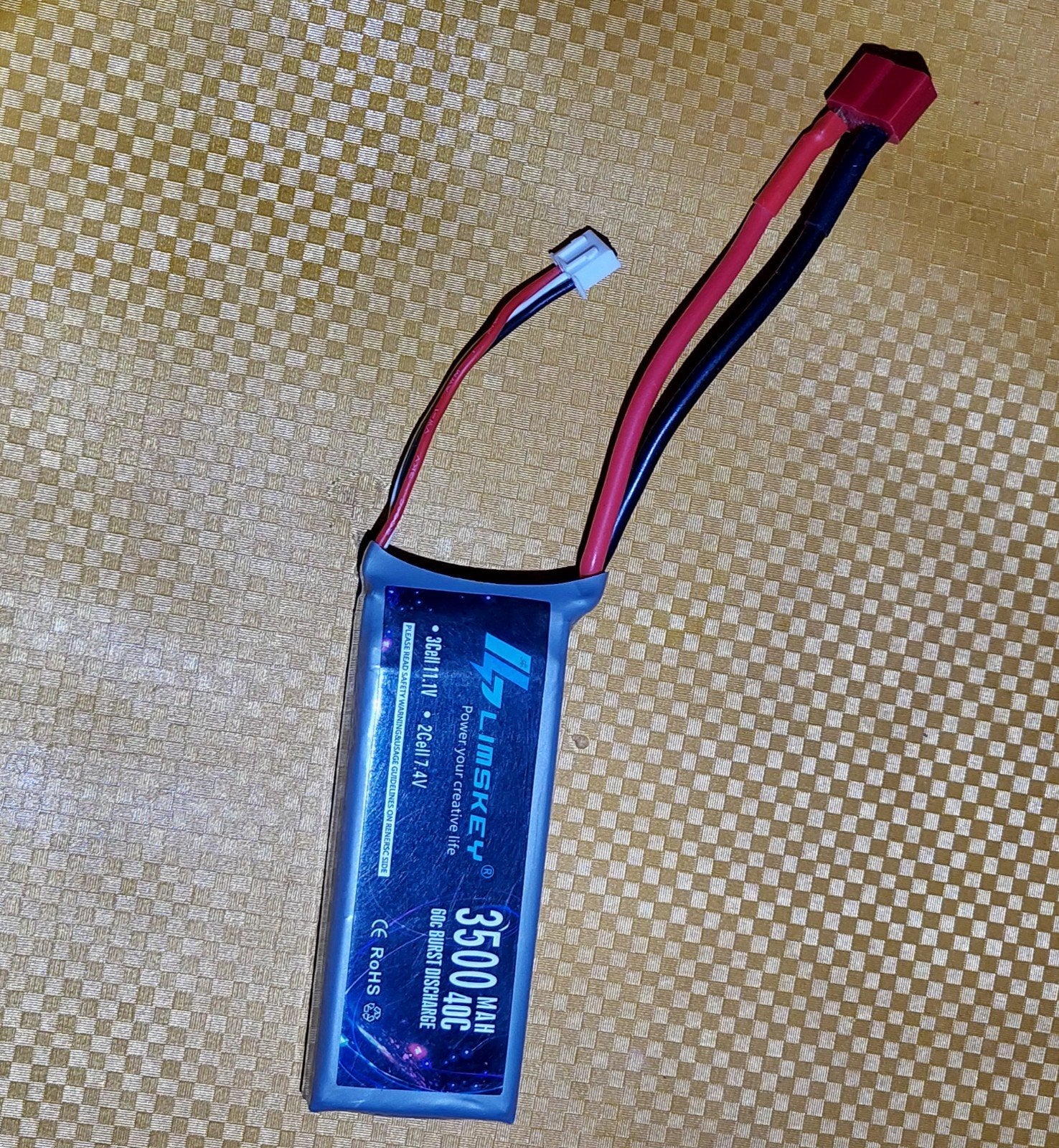 Limskey 3500mAh 40C LiPo Batterij 3S 11.1V RC Accu, Elektro, Nieuw, Ophalen of Verzenden, Onderdeel