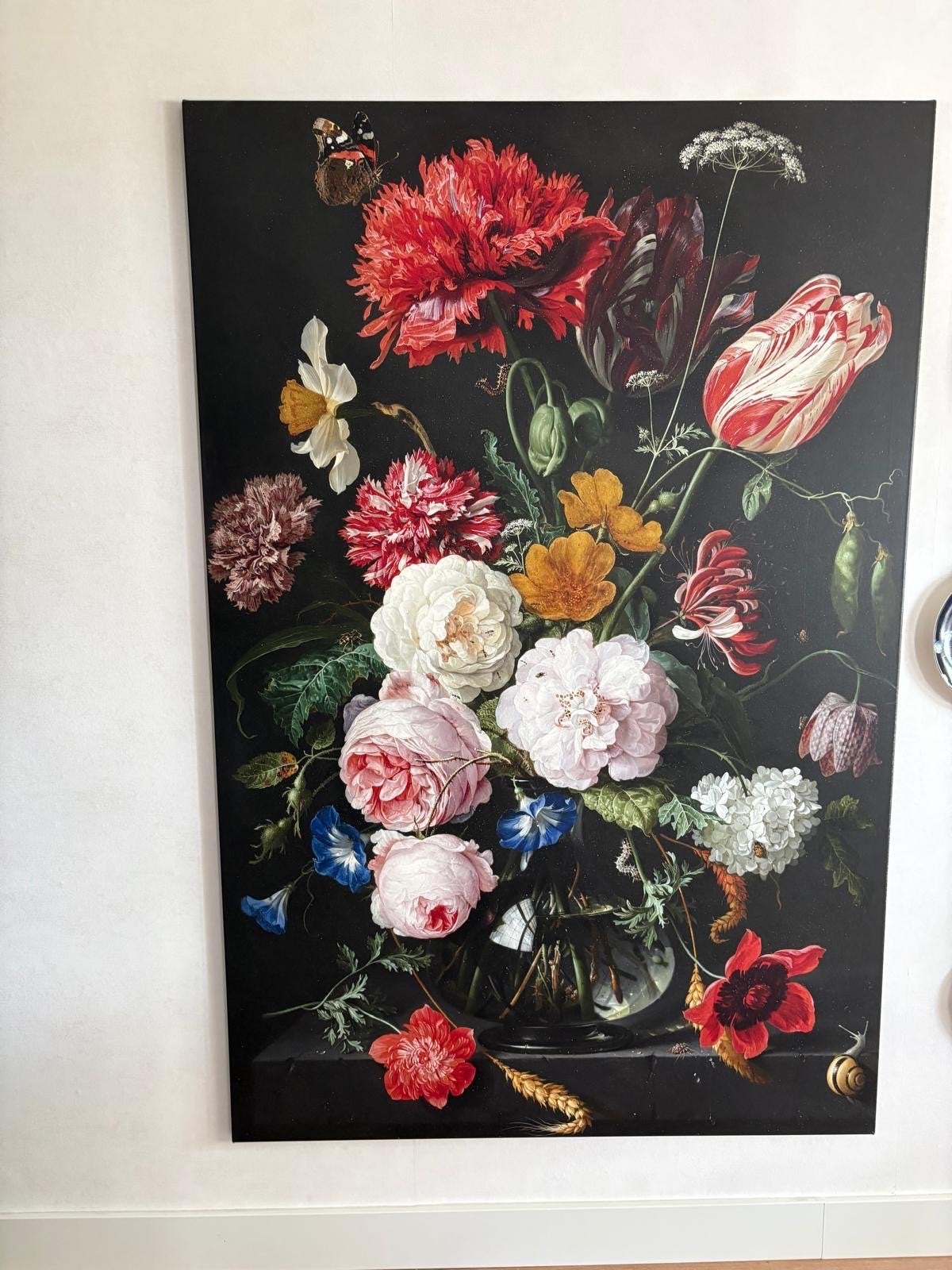 bloemstilleven schilderij op doek Jan Davidz, Antiek en Kunst, Ophalen, Klassiek, Bloemen, Doek