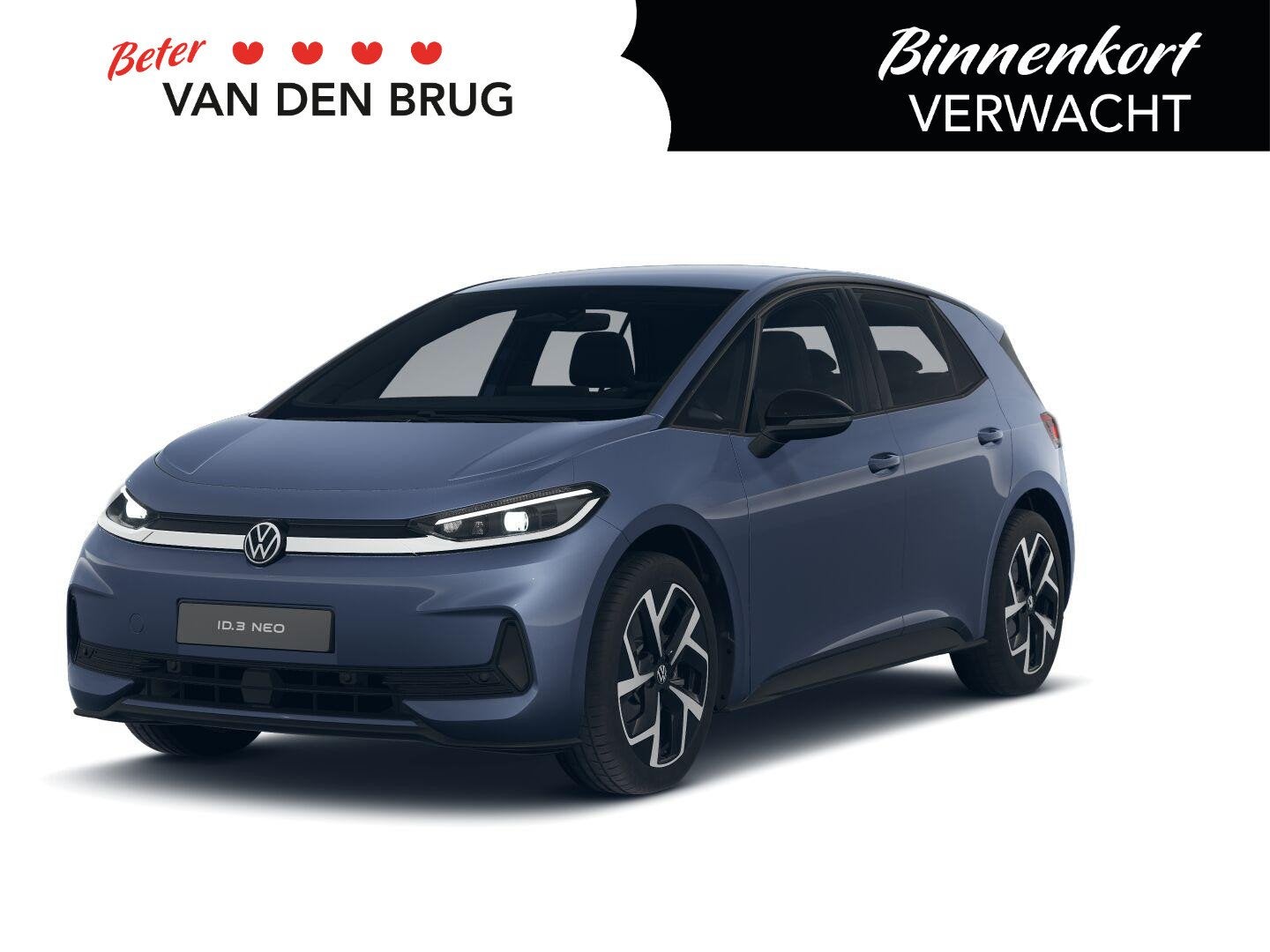 Volkswagen ID.3 Neo Life 61 kWh 190 PK | Steunhaak | Stuur &, Auto's, Volkswagen, Automaat, Zwart, 190 pk, Blauw
