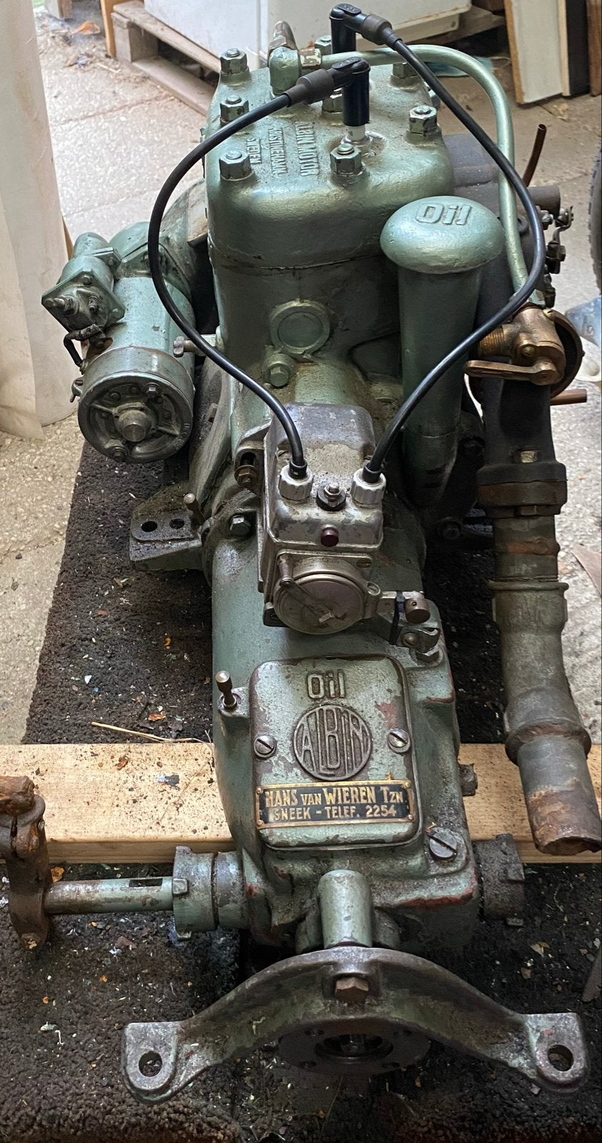 Albin O21 2-cilinder benzinemotor met keerkoppeling, Ophalen of Verzenden, Gebruikt, Motor en Techniek, Zeilboot of Motorboot