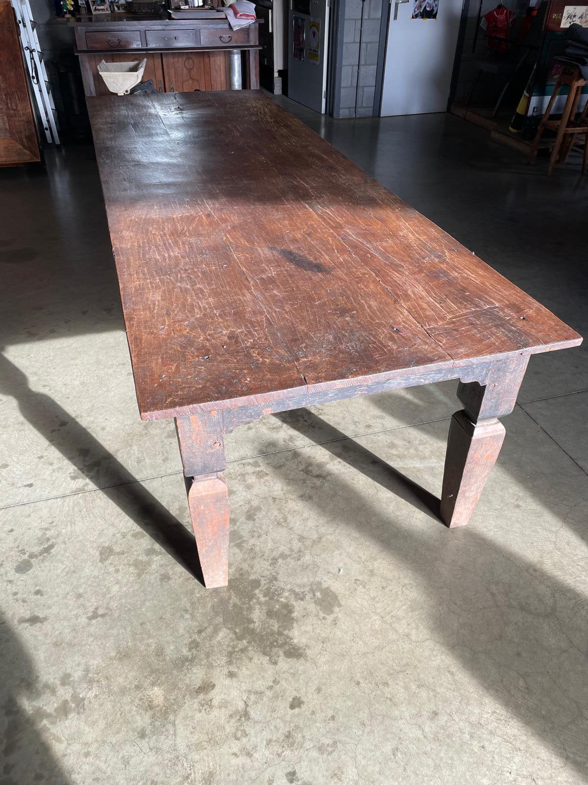 Antieke eettafel, Gebruikt, 100 tot 150 cm, Rechthoekig, 50 tot 100 cm